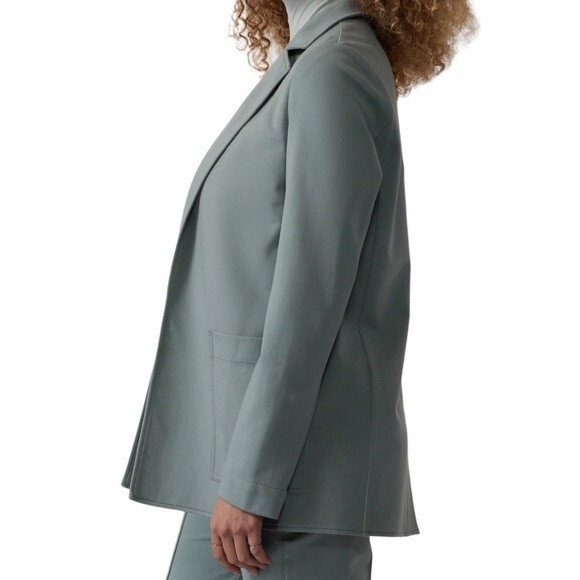 NWT Athleta Eastbound Blazer Minimalist Gray Sage Green Jacket Women’s Size18 - Picture 15 of 16